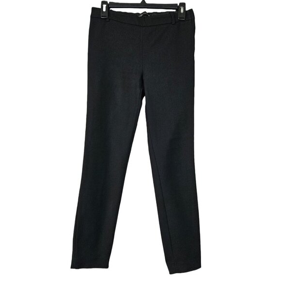 ZARA Skinny Stretch Ponte Back Seam Side Zip Pant Black XS - Picture 1 of 7